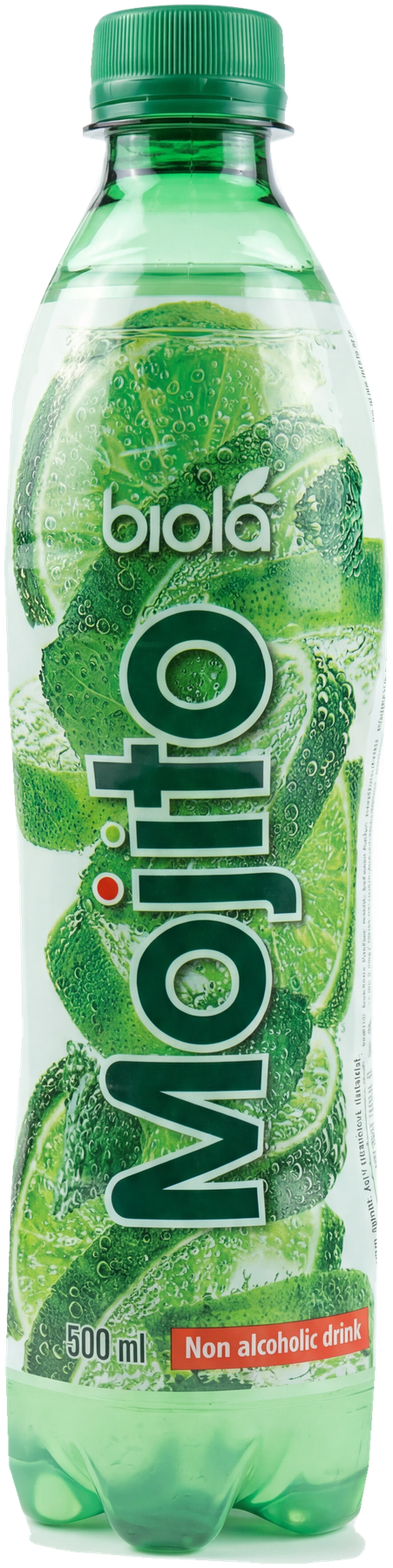 Chilled bottle of Biola Non-Alcoholic Mojito